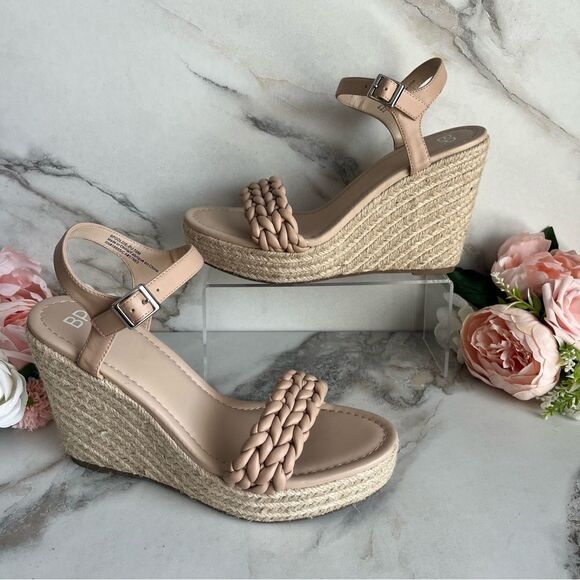 BP Goldie Braided Wedge Sandal in Beige Size 10 NEW - Picture 3 of 16